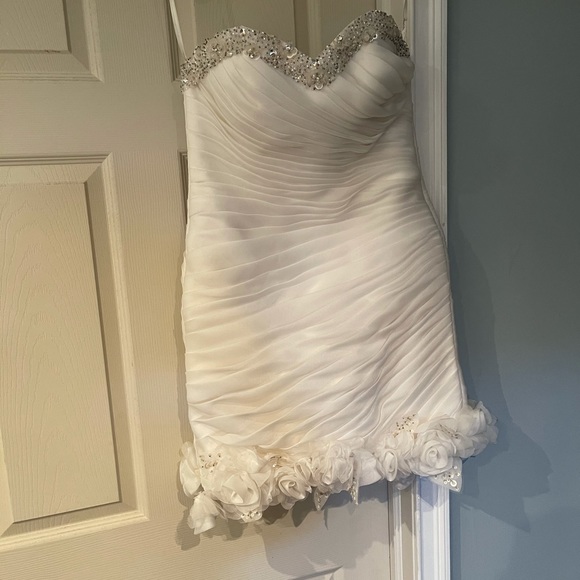 Ivory Tulle Two Piece Wedding Gown - Picture 3 of 4